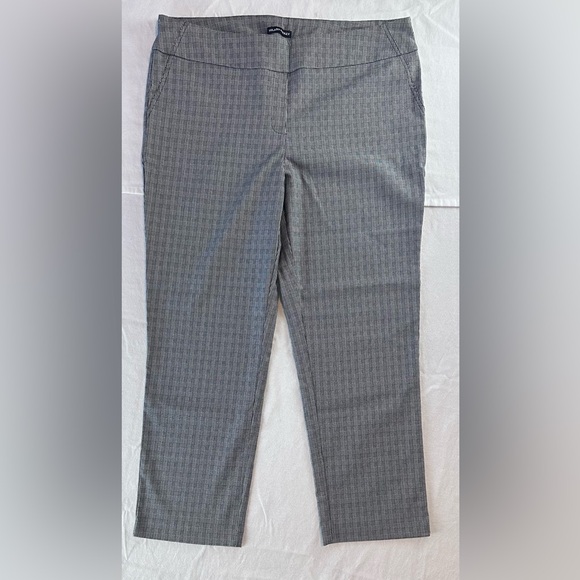 Hilary Radley Pants - Hilary Radley‎ Glen Plaid Slim Fit Dress Pants - Womens 2X
